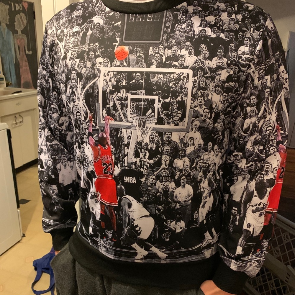 Michael Jordon collage jersey sweatshirt